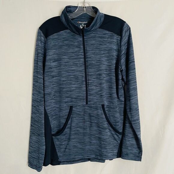 🟢Champion Pullover Half Zip Heathered Blue XL - Picture 1 of 6